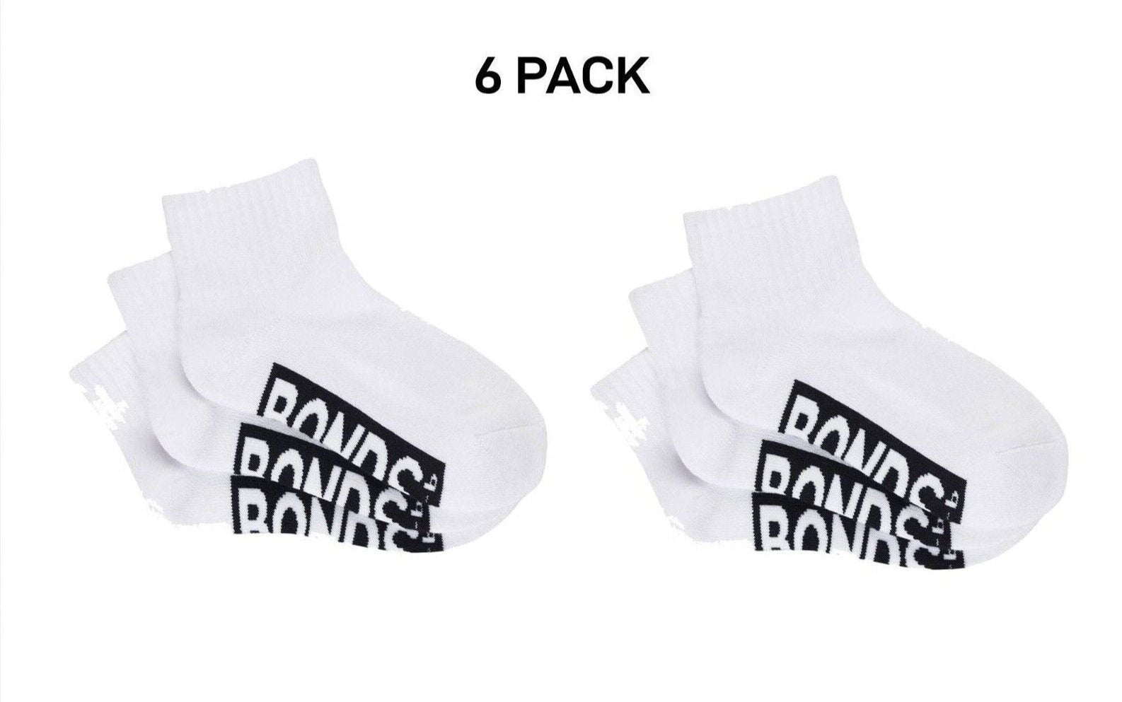 Bonds Kids Cushioned Quarter Crew Thickness for Comfiness Sock 6 Pack RXVP3N