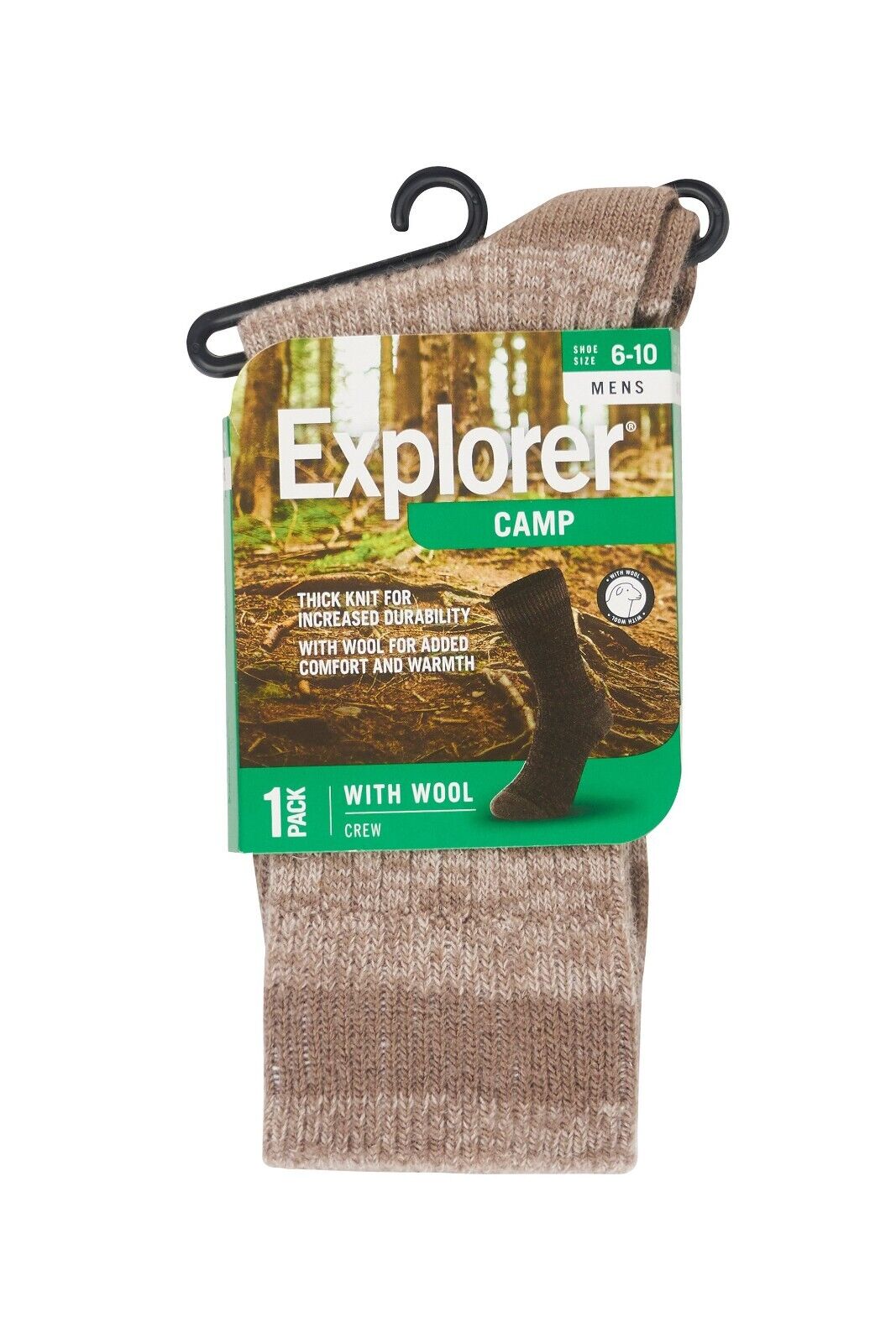 Bonds Explorer Camp Wool Crew Soft Cushioned Durable Sock SYQE1N