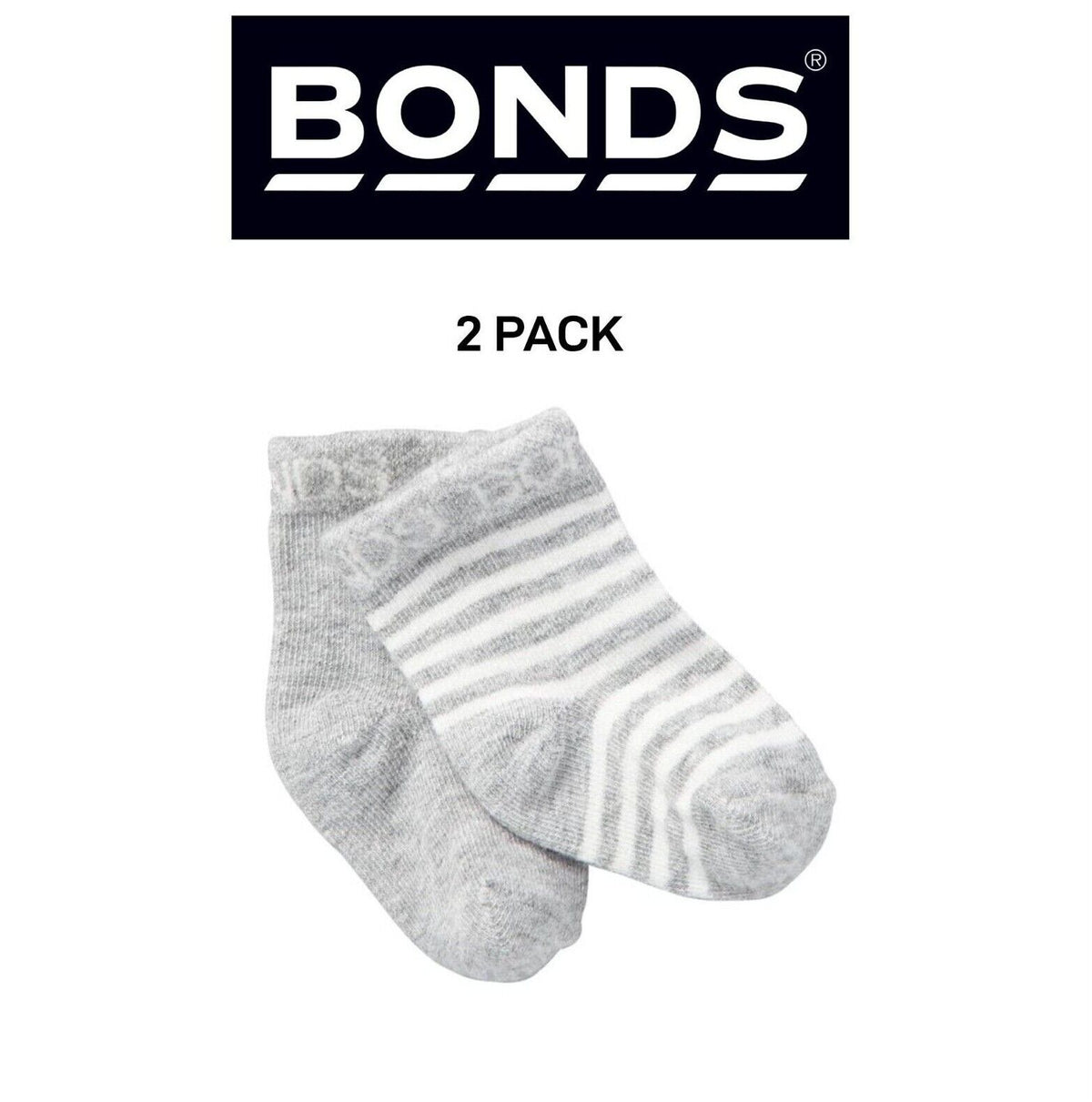 Bonds Baby Classics Bootee Comfortable Soft Natural Cotton 2 Pack RYY92N