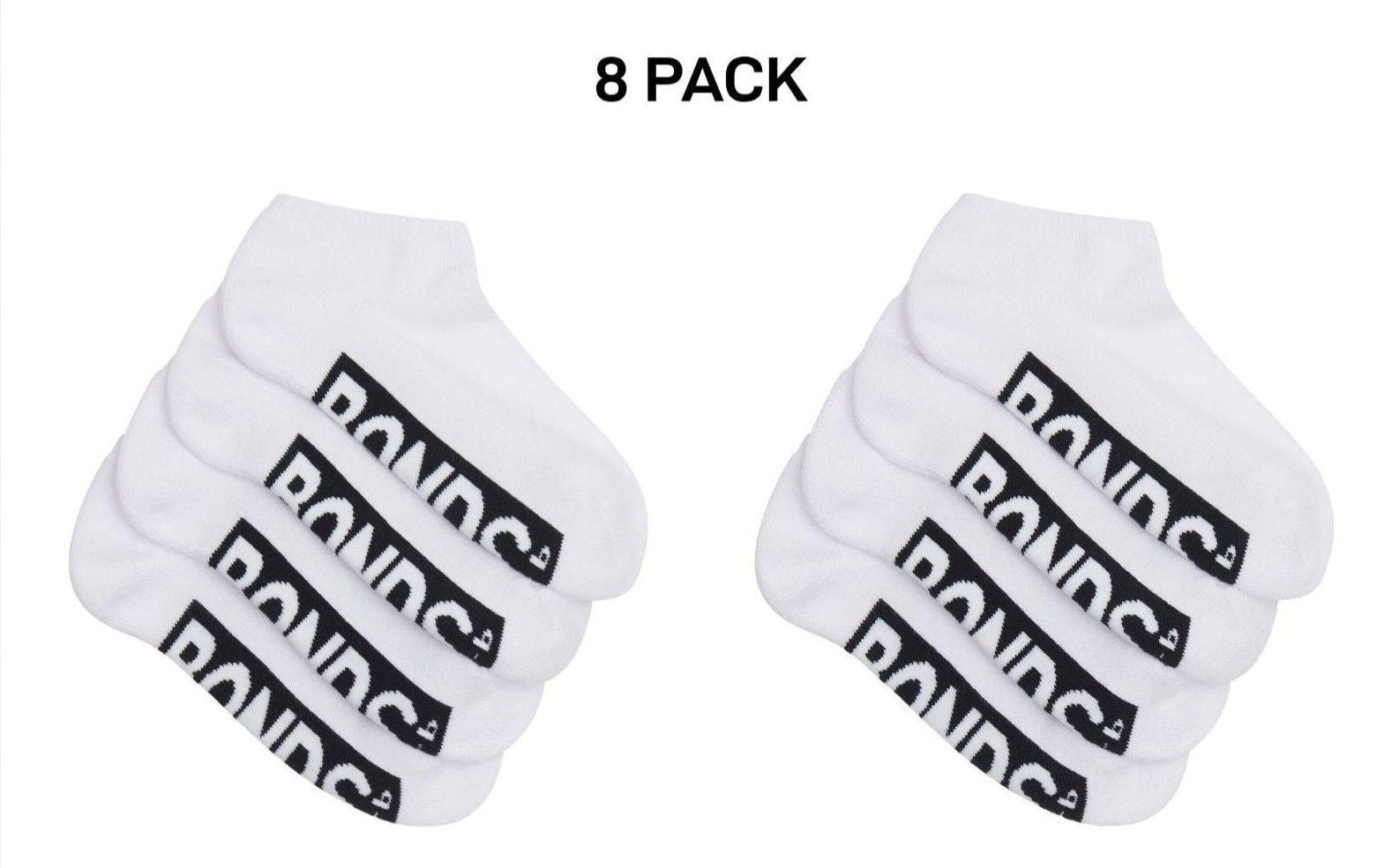 Bonds Kids Logo Cushioned Low Cut Socks Cotton Comfy Cushioning 8 Pack RXTV4W