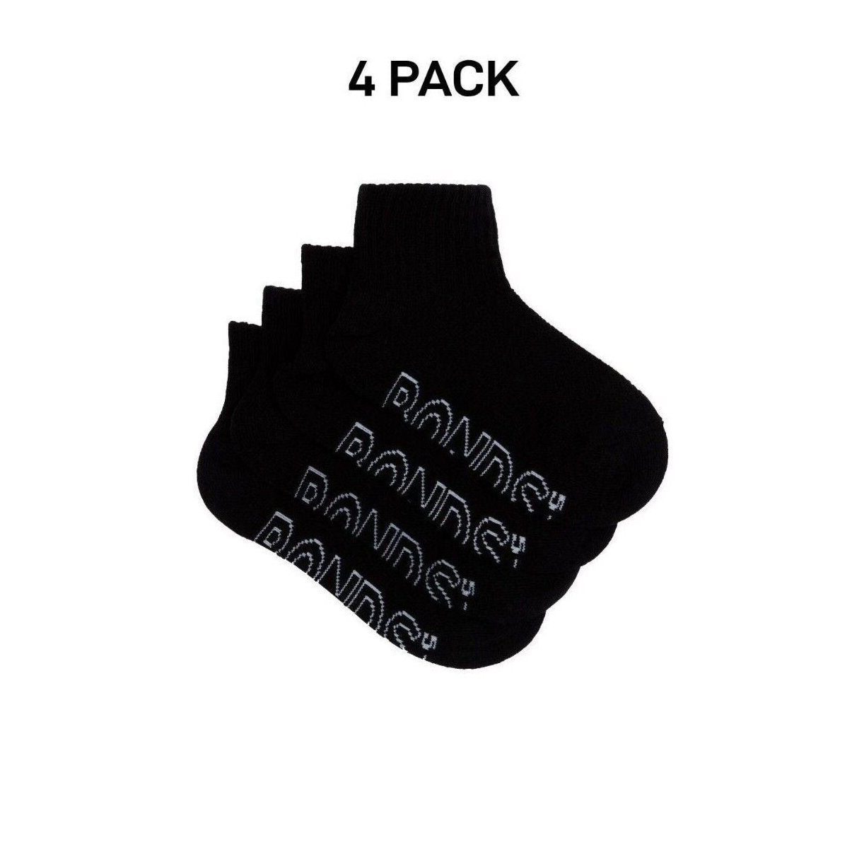 Bonds Kids Logo Light Quarter Crew Lightweight and Breathability 4 Pack RXUT4N
