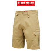 Mens Hard Yakka Core Stretch Cargo Shorts Cotton Drill Work Tough Strong Y05067