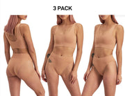 Bonds Womens Bases String Bikini Seamless Soft & Stretch Hi Waist 3 Pack WT4R
