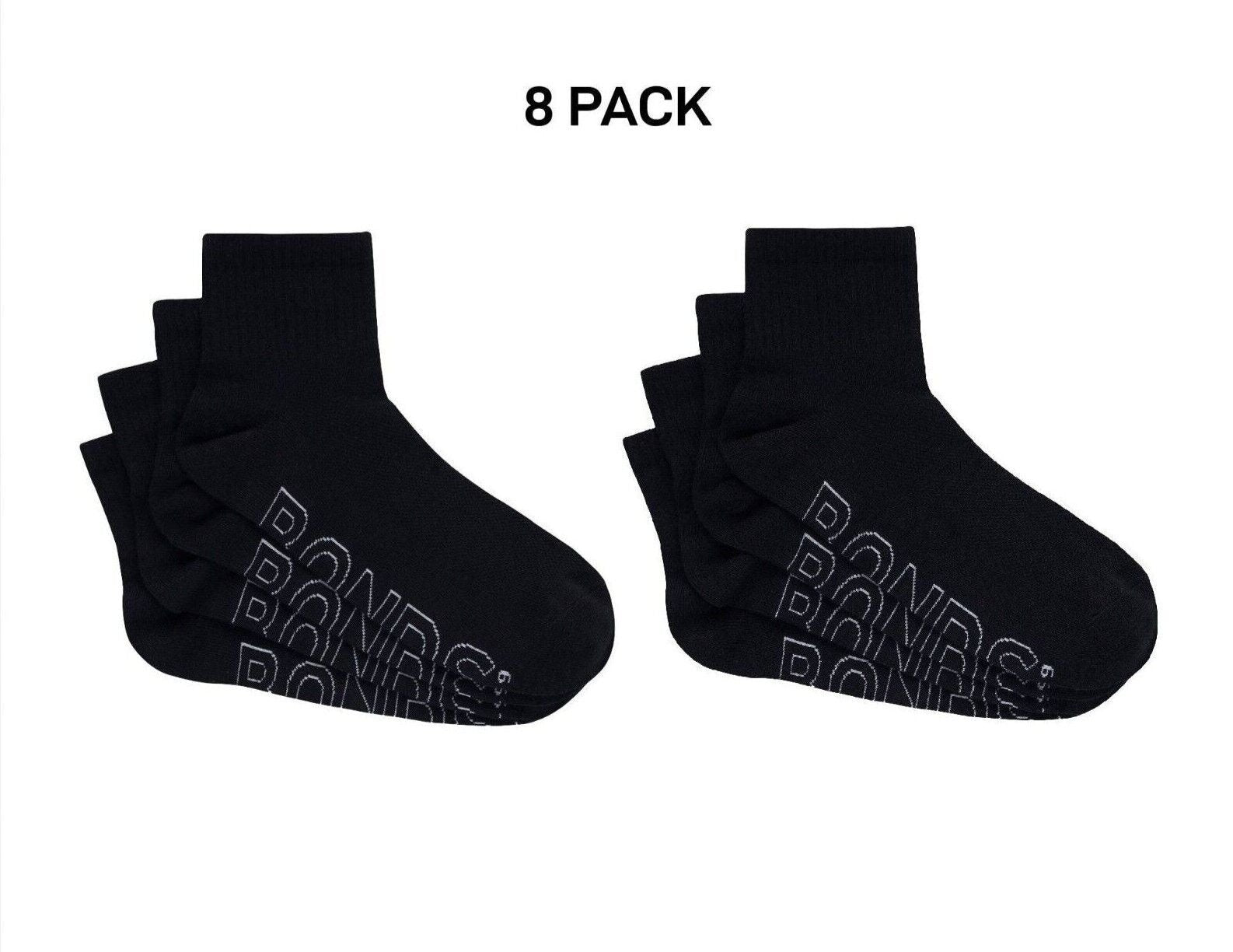 Bonds Mens Logo Lightweight Quarter Crew Comfy Aussie Cotton Sock 8 Pack SXMX4N