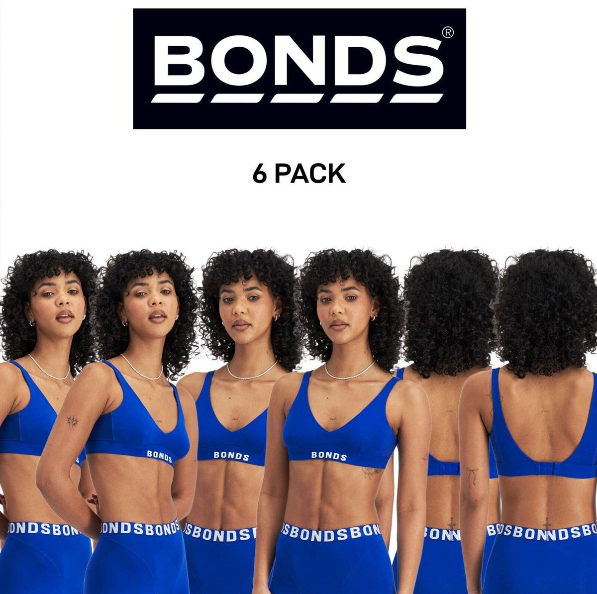 Bonds Womens Chafe Off Crop Ultimate Comfort Soft and Cooling Finish 6 Pack WR3X