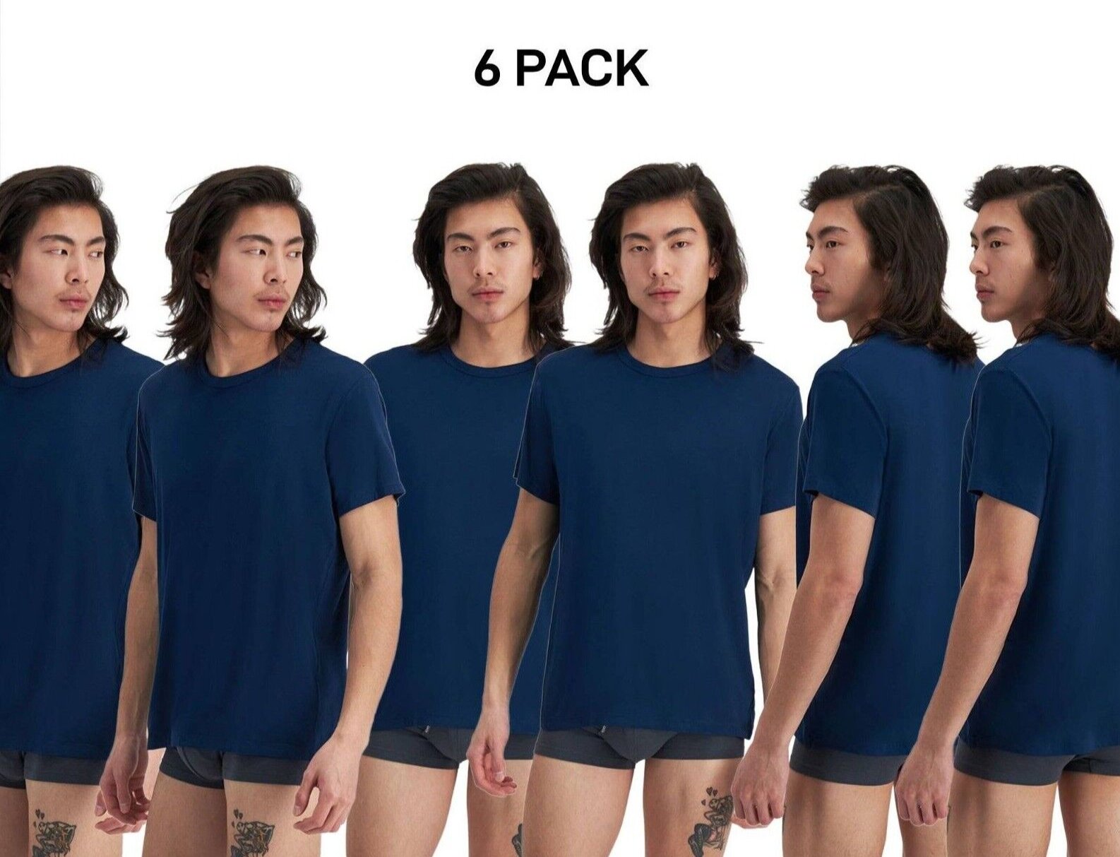 Bonds Mens Sleep Viscose Bamboo Tee Shirt Relaxed Comfortable Fit 6 Pack MW9V