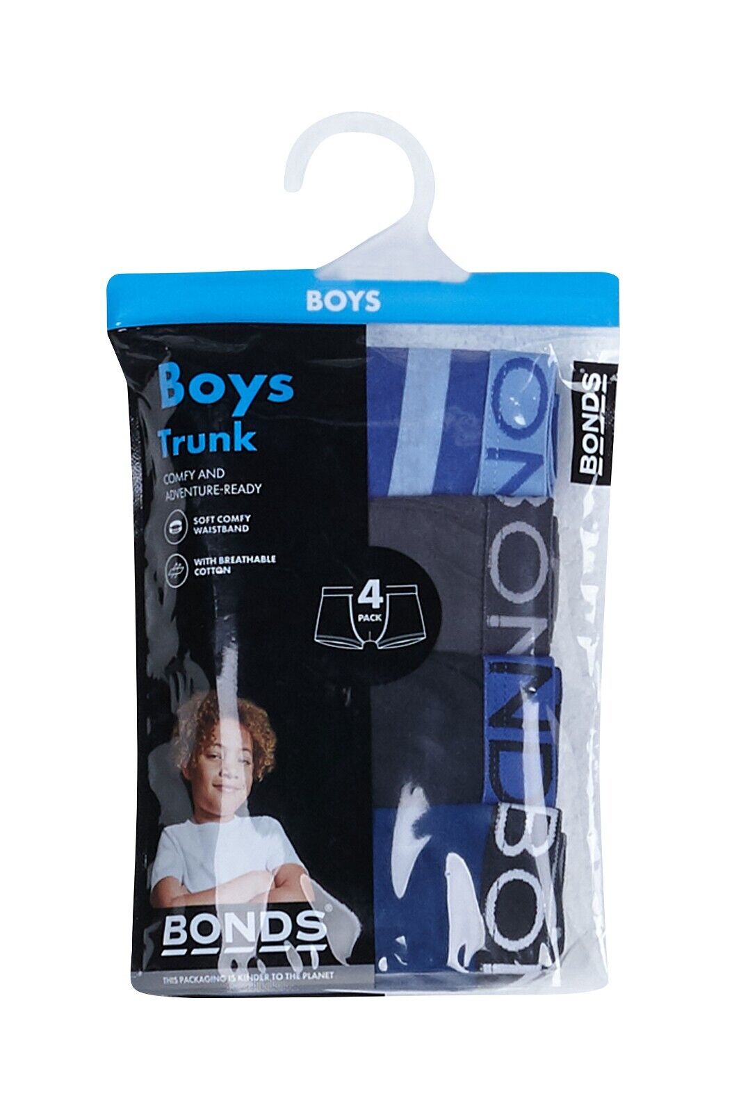 Bonds Boys Trunk Supportive Pouch With Comfy Coverage 16 Pack UWCF4A 20J