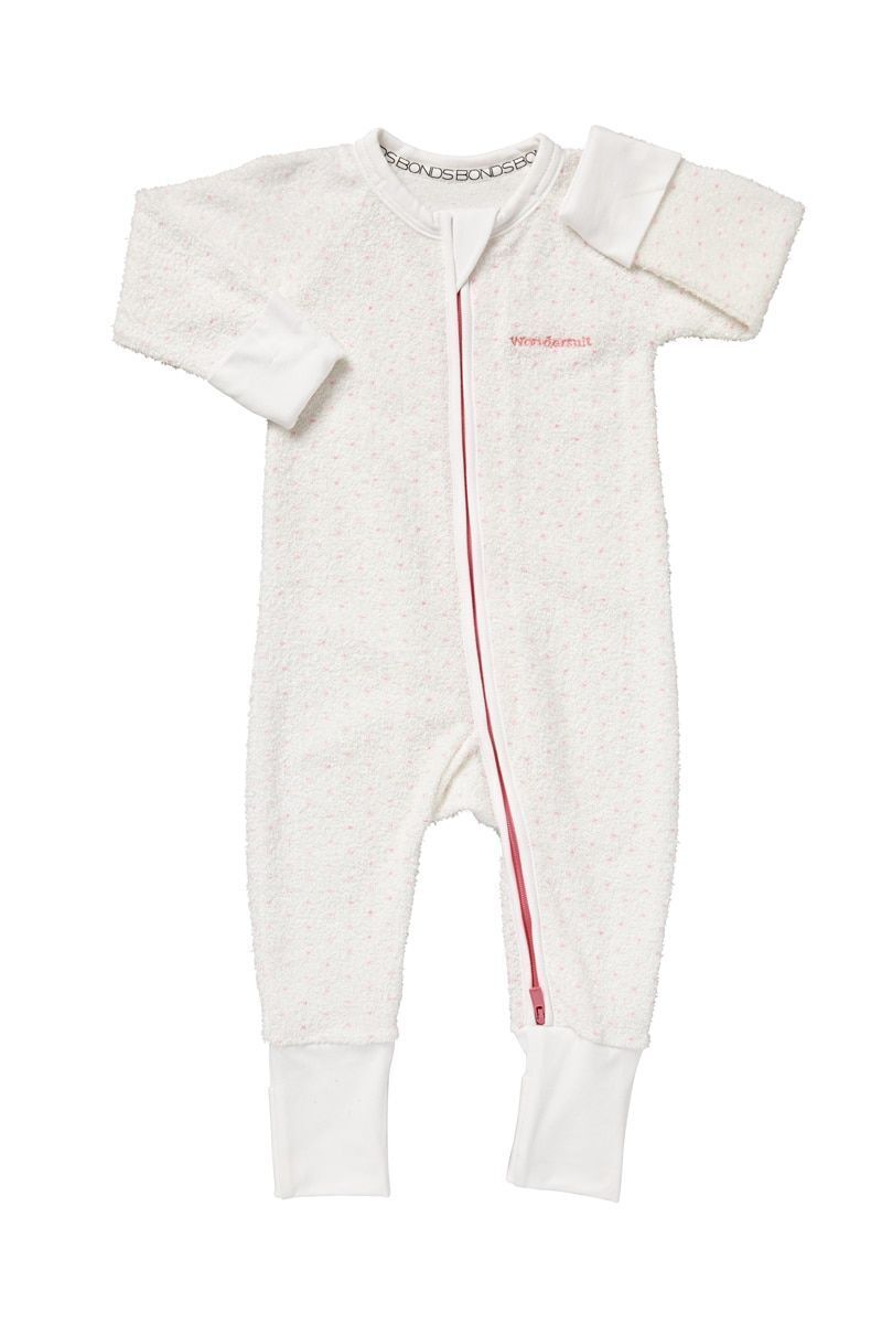Bonds Baby Poodlette Zip Wondersuit Soft Cotton Warmth Terry Fabric BZJSM