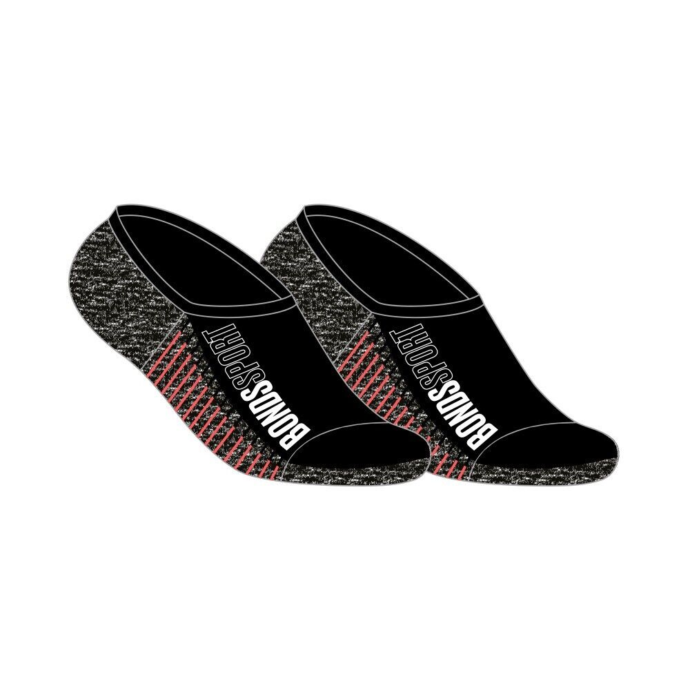 Bonds Mens Sport Tech No Show Sock Cushioned Shock-Absorbing Sole 8 Pack SYCK2N