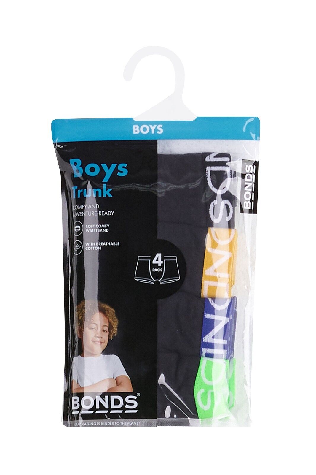 Bonds Boys Trunk Supportive Pouch with Comfy Coverage and Elastic 8 Pack UWCD4A