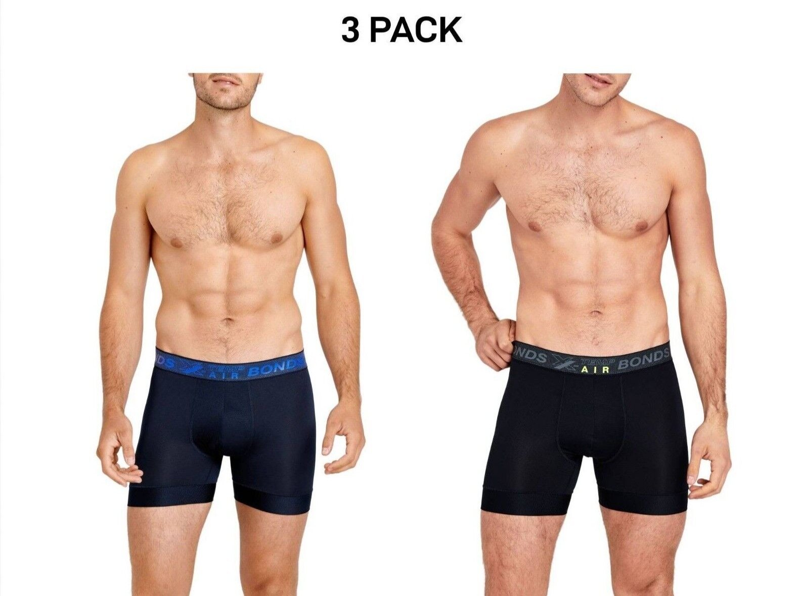 Bonds Mens X-Temp Air Trunk Activemesh Panels Promote Airflow Undies 3 Pack MX4R