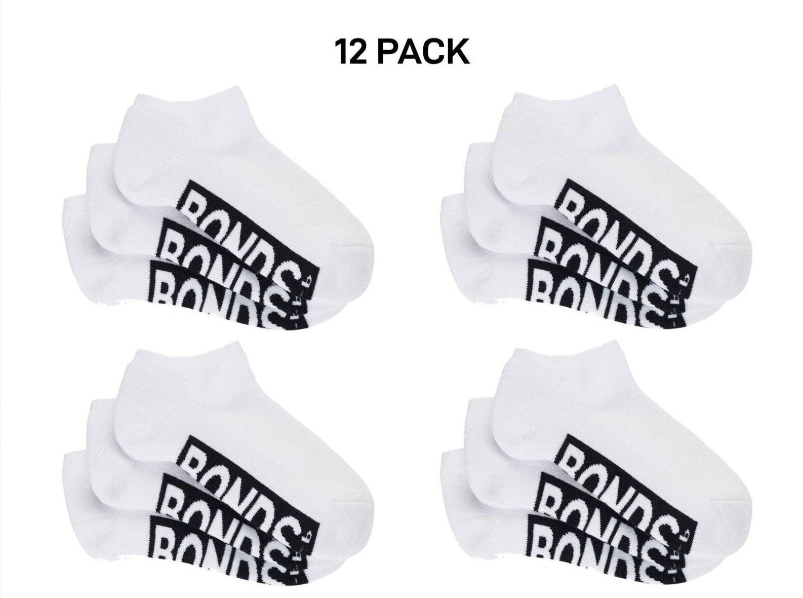 Bonds Kids Cushioned Low Cut Mesh Cooling Zone Cotton Sock 12 Pack RXVQ3N