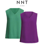 NNT Women Anti Stain Georgette S/L V Neck Classic Fit Formal Wear CATU5U