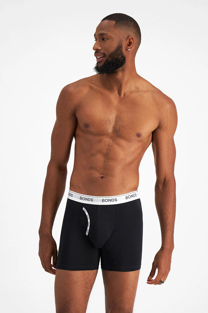 Bonds Mens Guyfront Mid Trunk Signature Fly Opening Seamfree Side 6 Pack MWXB3A