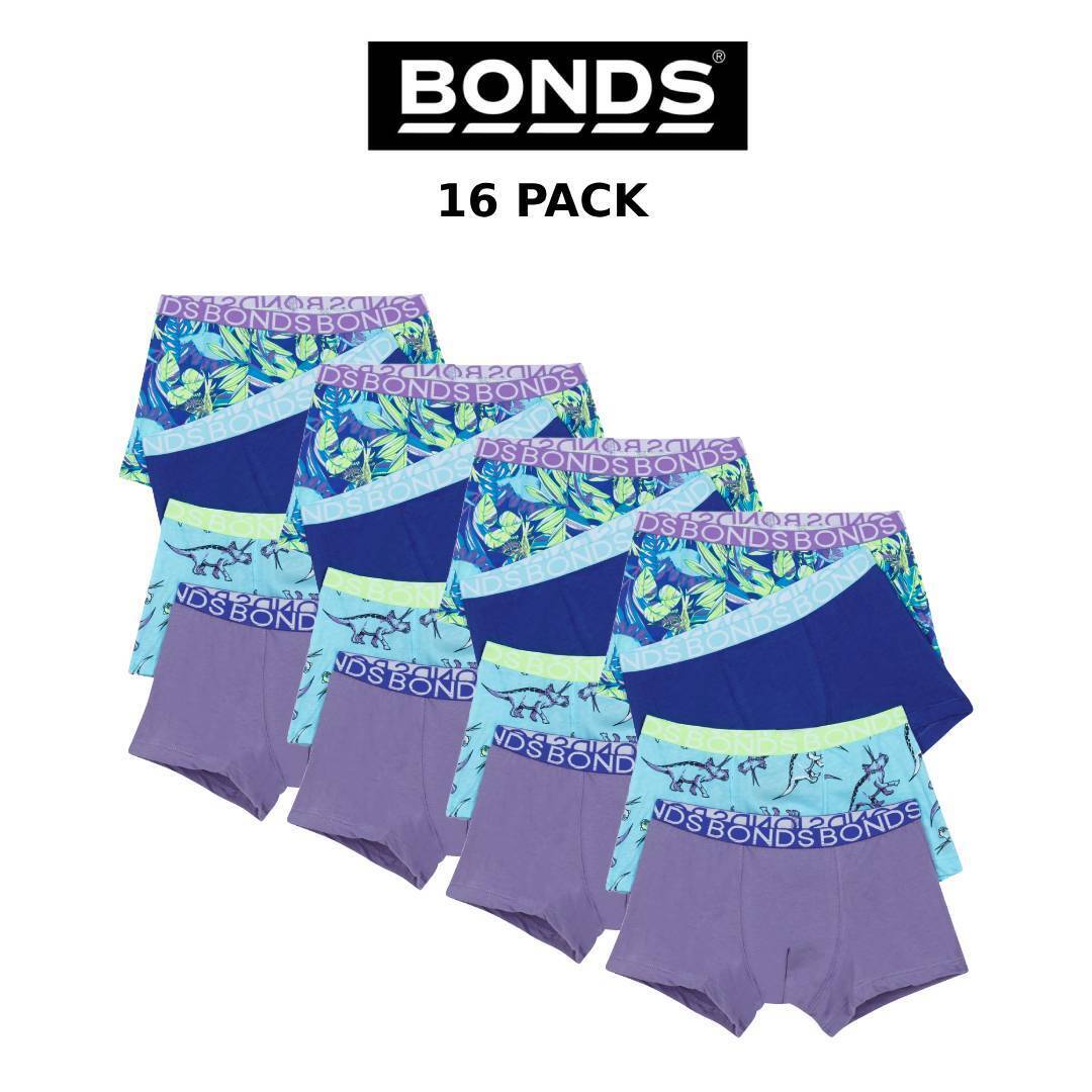 Bonds Boys Trunk Supportive Pouch with Comfy Coverage 16 Pack UWCF4A XS3