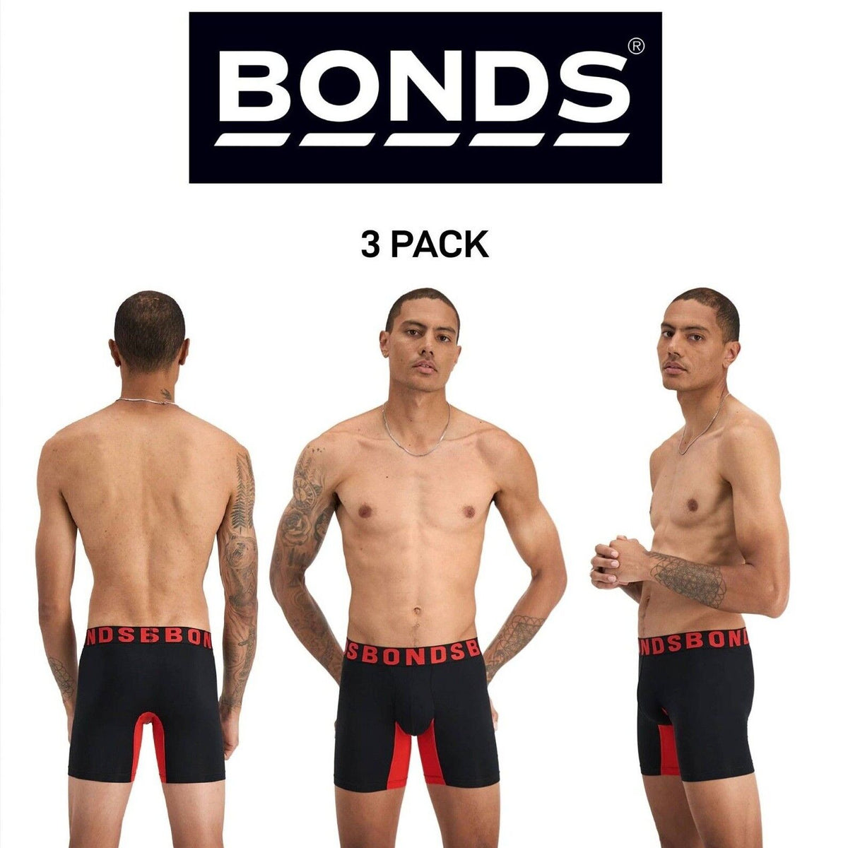 Bonds Mens Chafe Off Trunk Ultimate Comfort Comfy and Friction Free 3 Pack MWB6