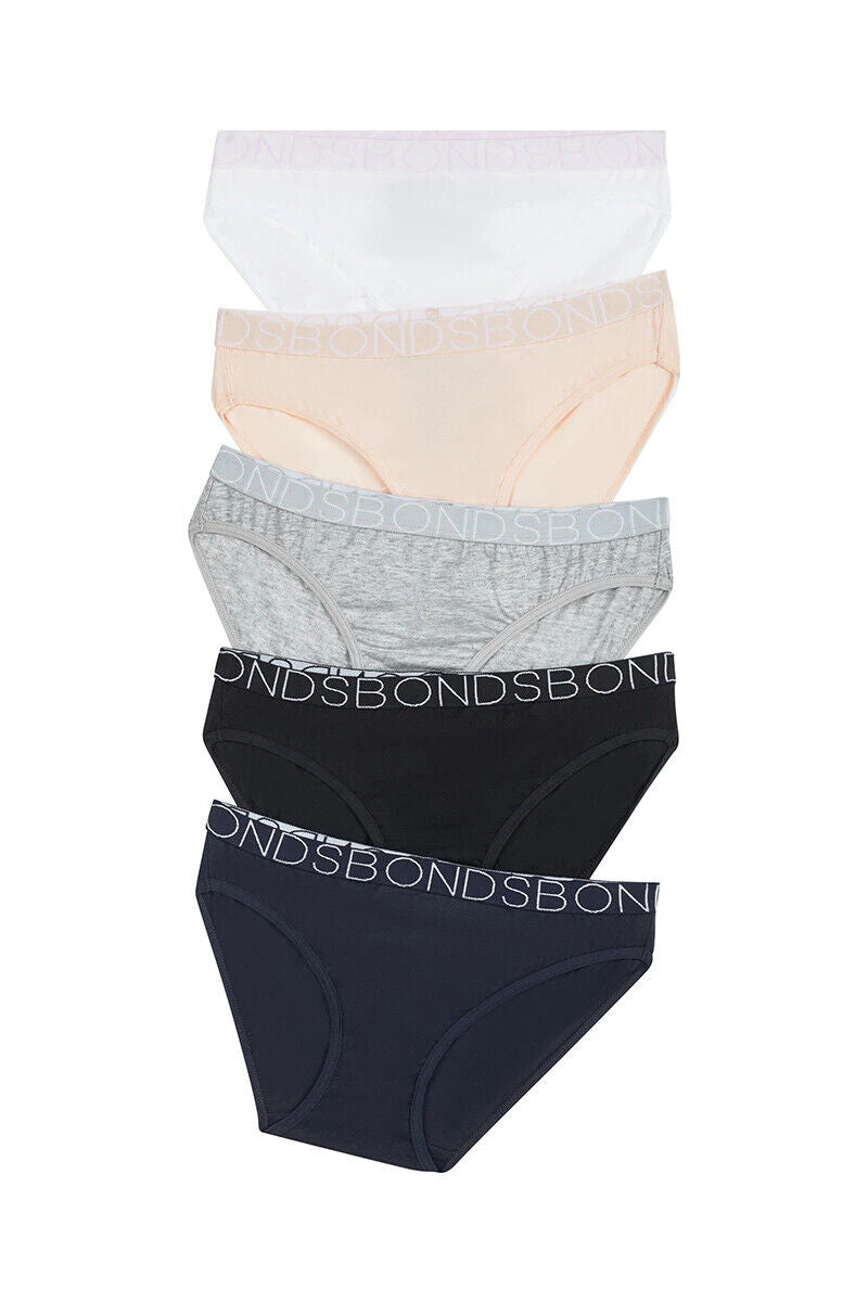 Bonds Girls Bikini Comfy Flexible Coverage Lightweight Breathable 10 Pack UWCE5A