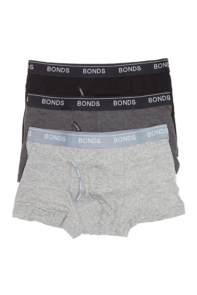 Bonds Mens Guyfront Trunk Super Soft Waistband With Logo 3 Pack MZ963A