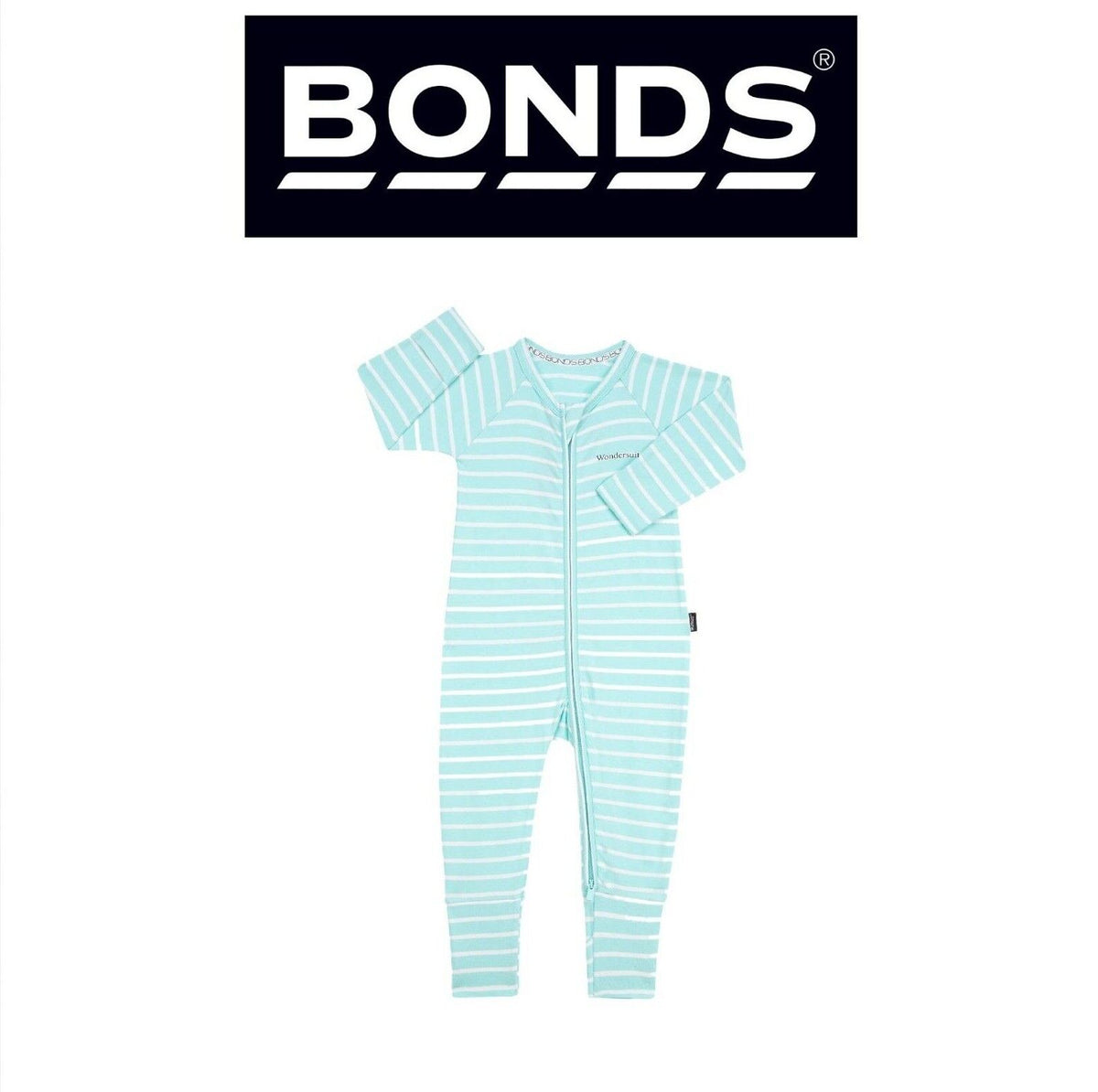 Bonds Baby Zip Wondersuit Soft Cosy Stretchy Fabric Logo Waistband BZDYA