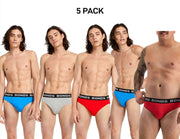 Bonds Mens Hipster Brief  Wide Comfortable Elastic Waistband 5 Pack M8DM5T