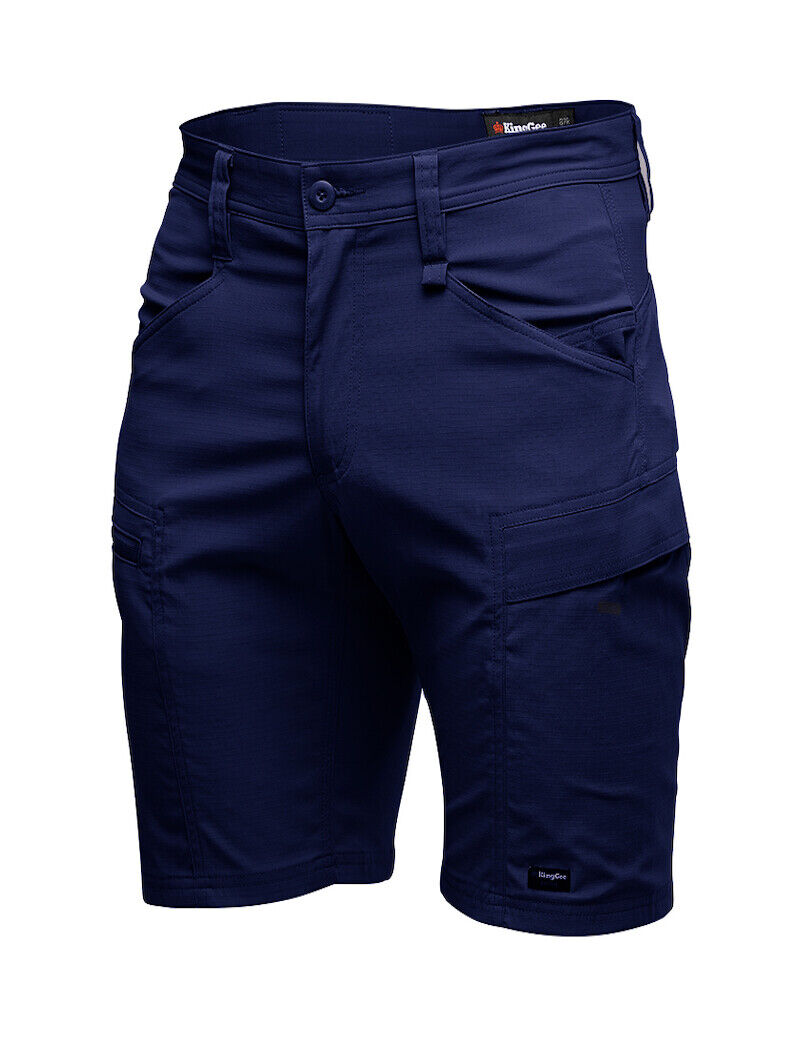 SALE KingGee Mens KingGee Drycool Shorts Stretch Ripstop Cargo Light Work K17013