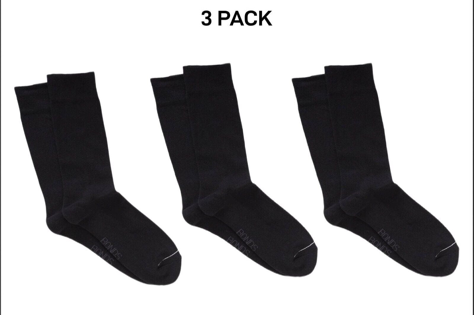 Bonds Mens Pillow Feet Sock Extra Cushioning Comfort Breathable 3 Pack SYPD2N