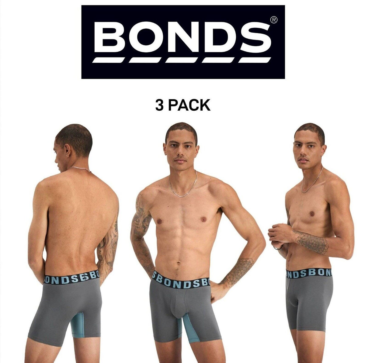 Bonds Mens Chafe Off Trunk Ultimate Comfort Comfy and Friction Free 3 Pack MWB6