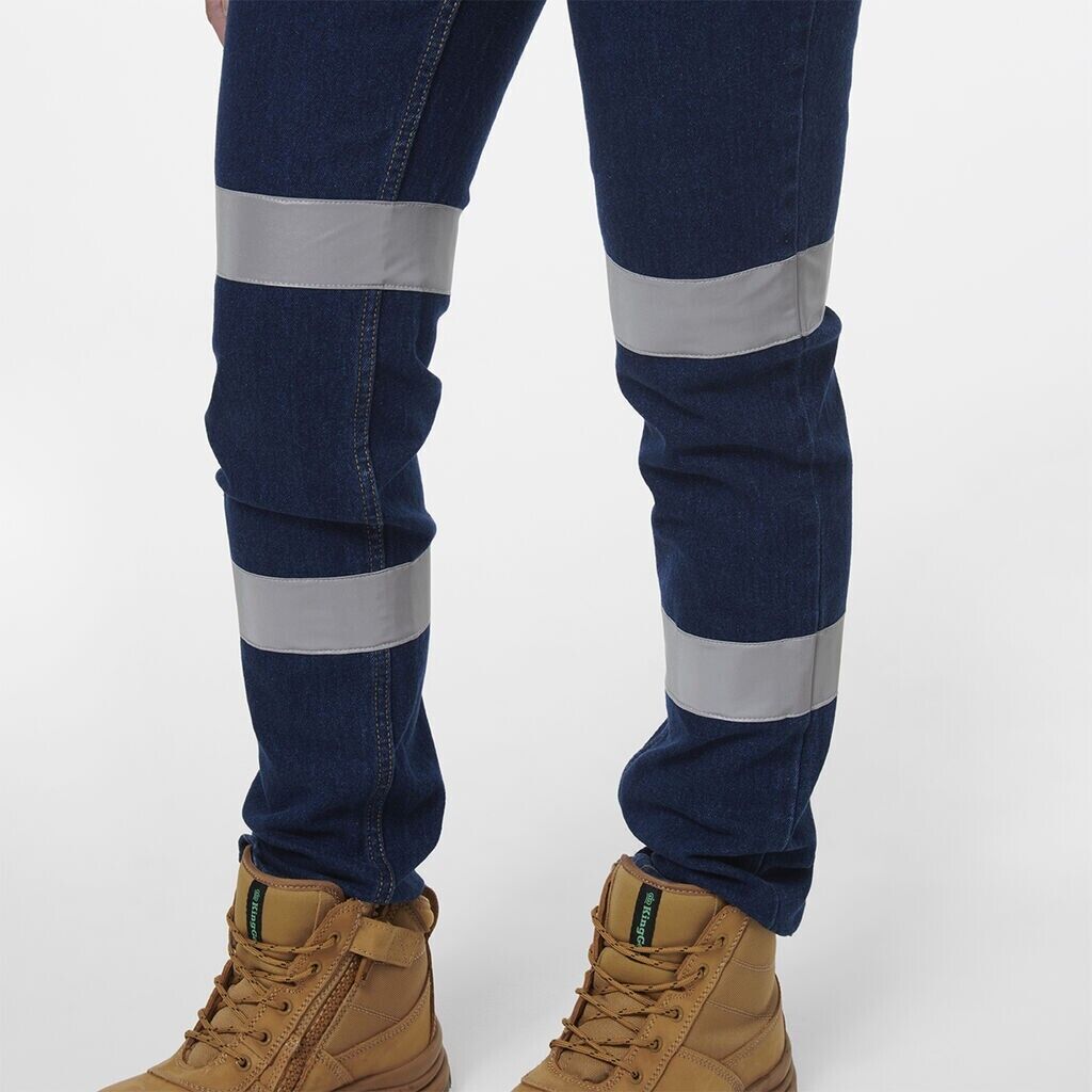 KINGGEE Womens Stretch Straight Workwear Denim Wide Leg 5 Pocket Jeans K43019-Collins Clothing Co