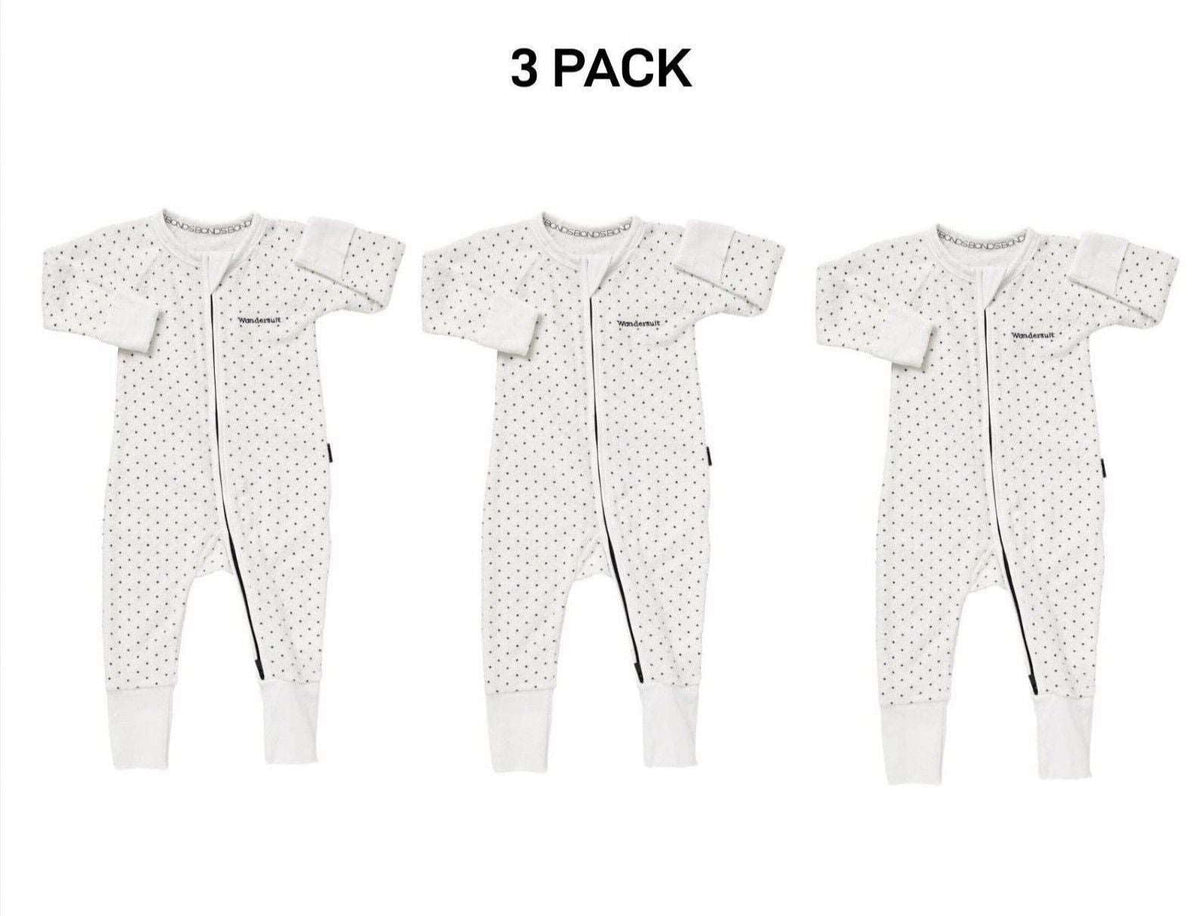 Bonds Baby Poodlette Zip Wondersuit Soft Cotton Warmth Terry Fabric 3 Pack BZJSM