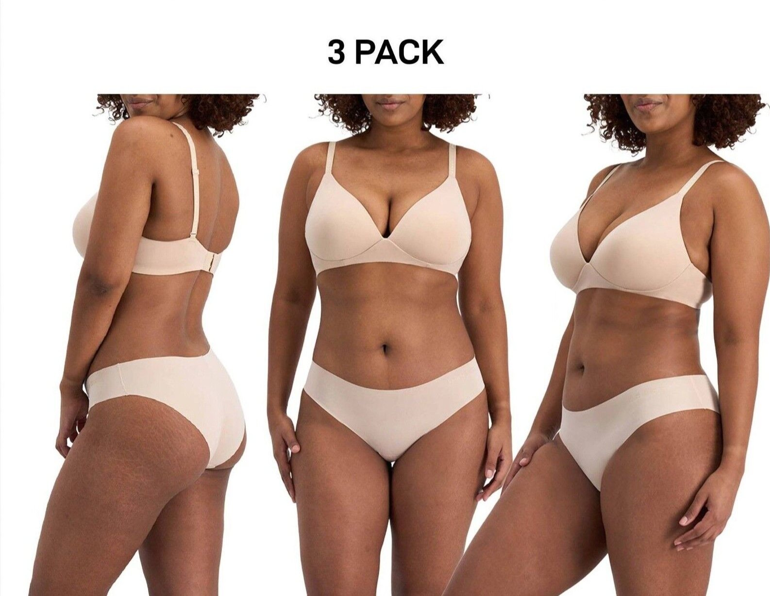 Bonds Womens Invisi Freecuts Bikini Light Sleek Microfibre Undies 3 Pack WU3T