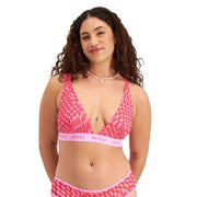 Bonds Womens Icons Mesh Deep V Crop Bra Light Comfortable Adjustable Strap WR9G