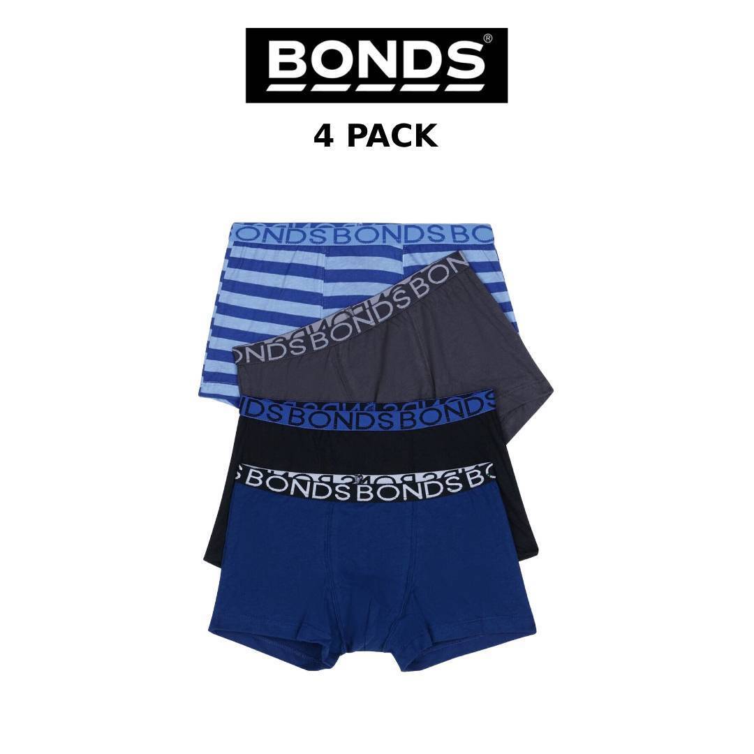 Bonds Boys Trunk Supportive Pouch With Comfy Coverage 4 Pack UWCF4A 20J