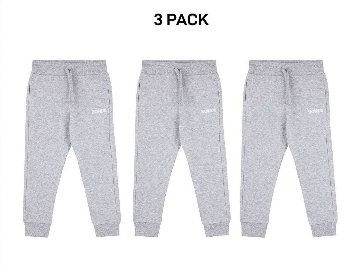 Bonds Baby Tech Sweats Trackie Lightweight and Warm Sporty Style 3 Pack KVQRA