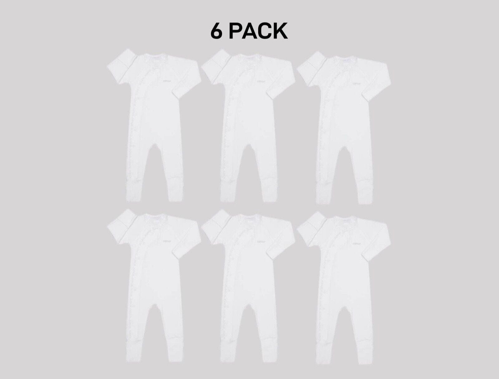 Bonds Baby Pointelle Cozysuit Branded Elastic Trim Aussie Cotton 6 Pack BXGGA