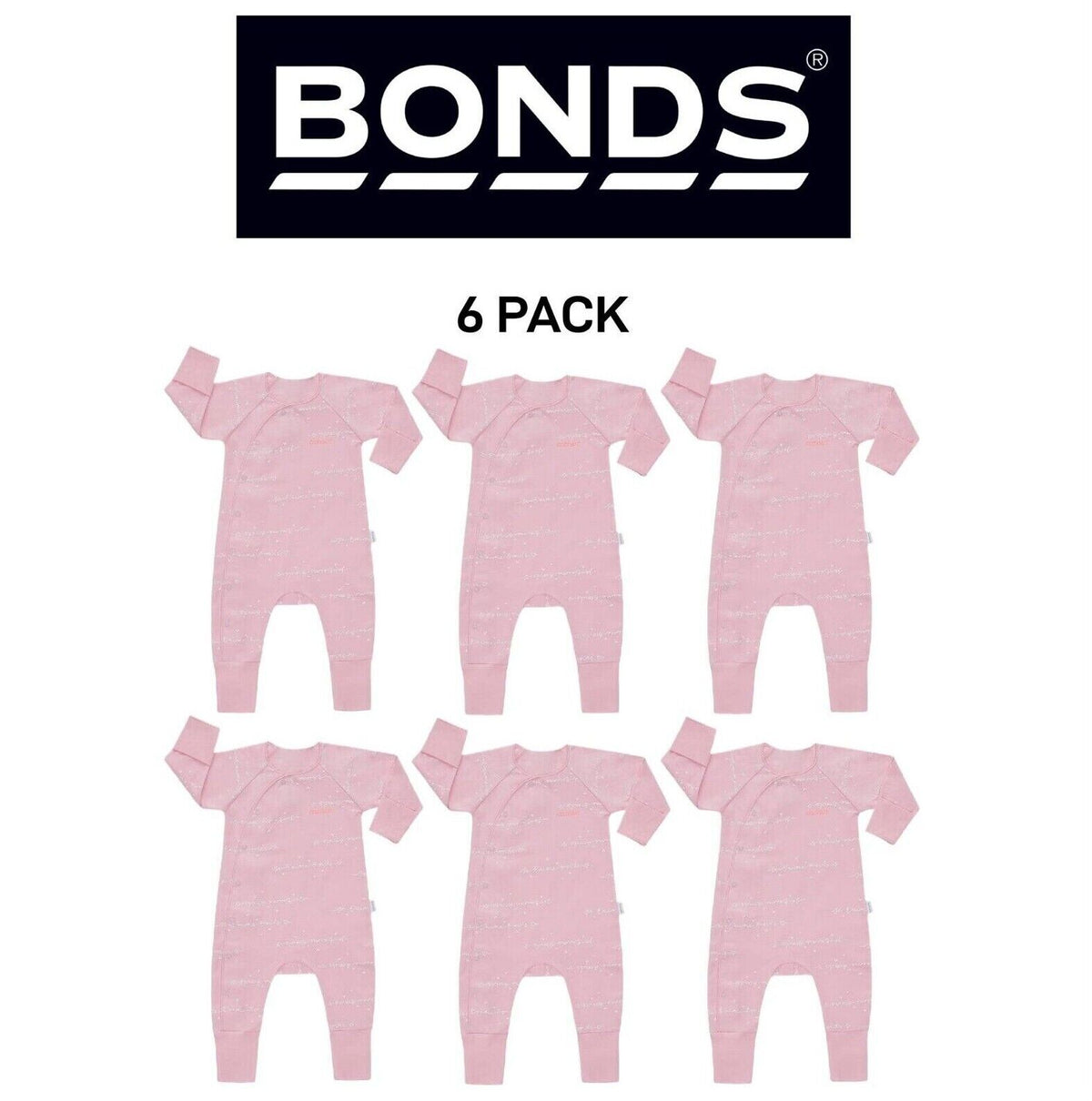 Bonds Baby Newbies Coverall Super Soft Cozysuit & Stretchable Fabic 6 Pack BXQBA