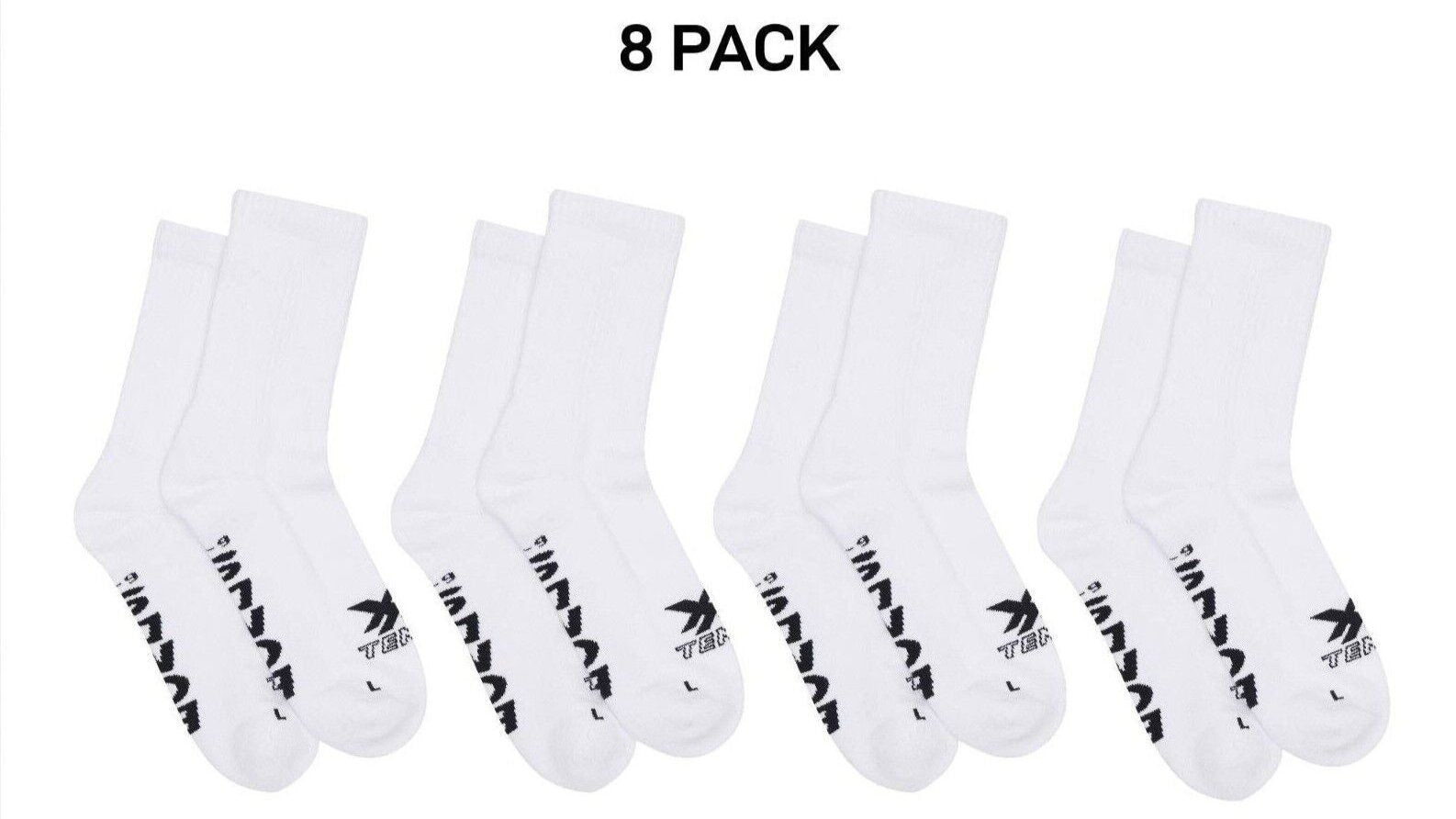 Bonds Mens X-Temp Crew Socks Comfy Cushioned Sole Arch Support 8 Pack SXX62N