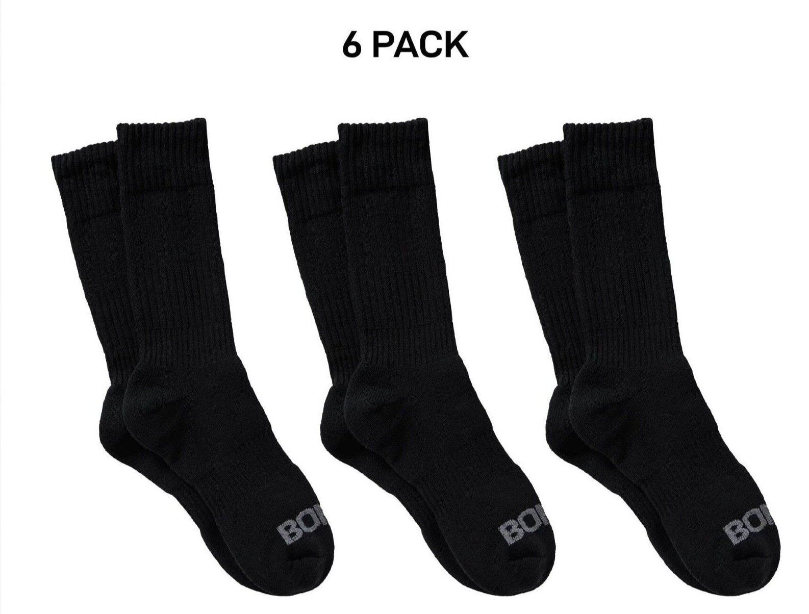 Bonds Mens Cotton Work Socks Durable Comfort and Warmth Fit 6 Pack SYPG2N