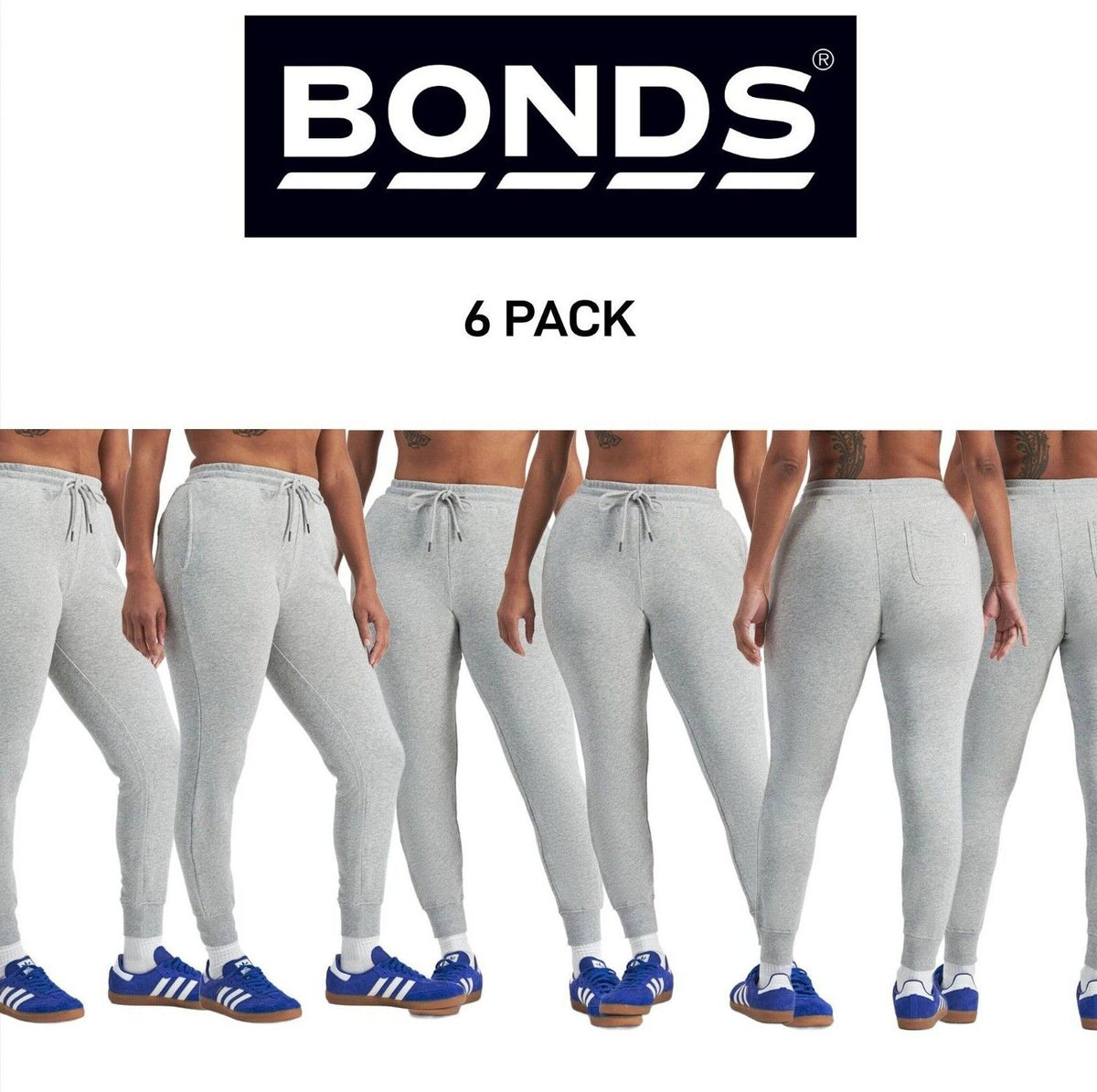 Bonds Womens Originals Skinny Trackie Pants Stretchy Flattering Fit 6 Pack CT8QI