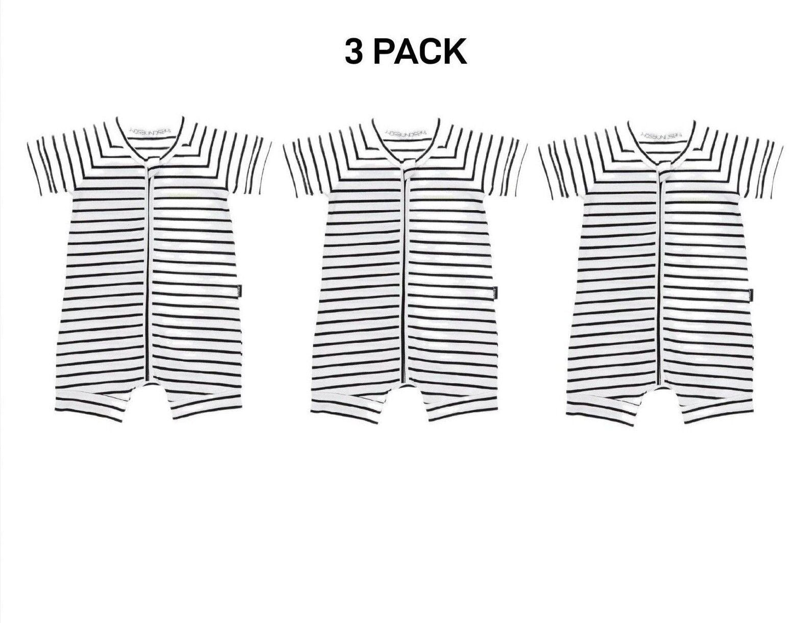 Bonds Baby Zip Romper Wondersuit Soft Cotton for Warmth Weather 3 Pack BXNMA