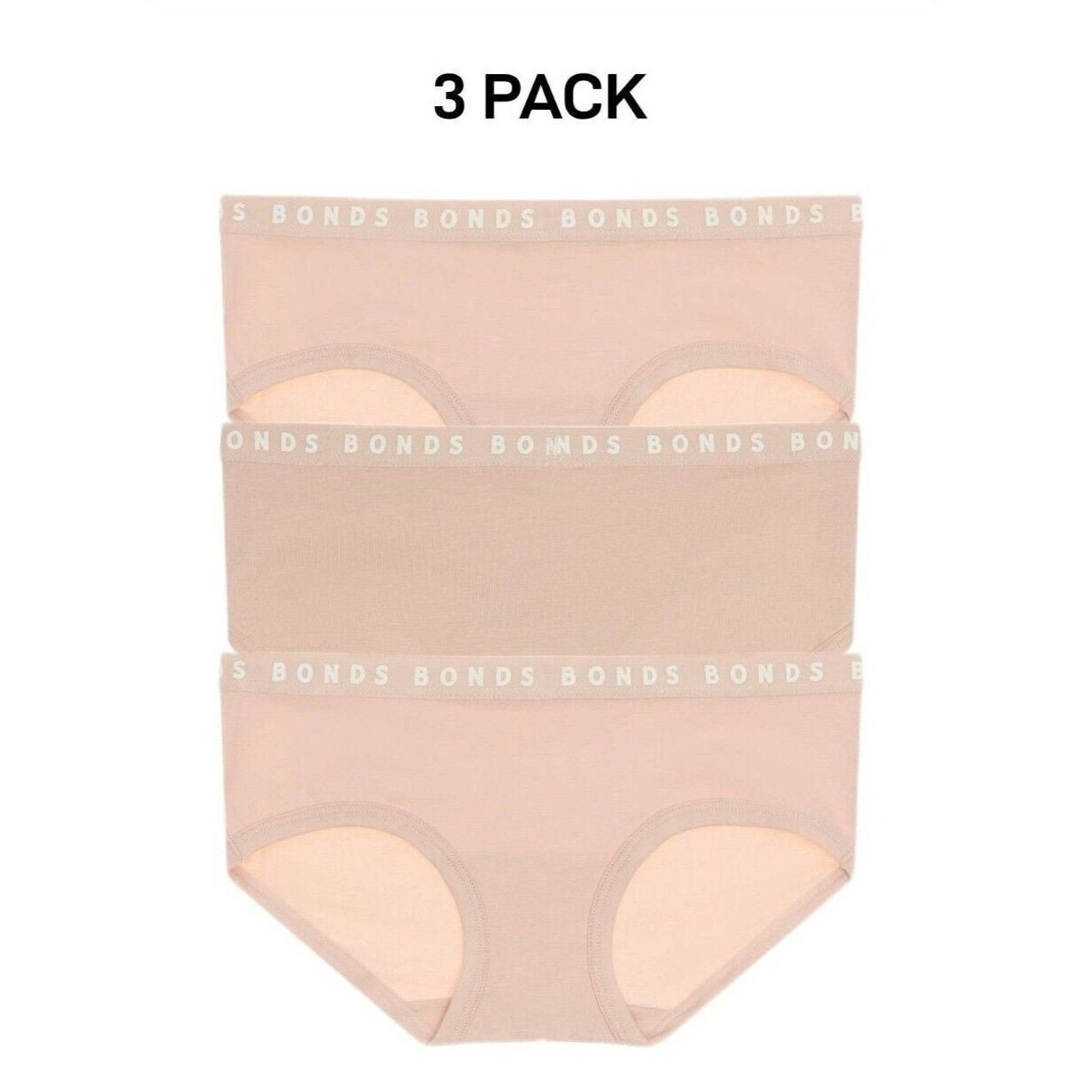 Bonds Womens Hipster Boyleg Soft Cotton Comfortable Stretch Brief 3 Pack WUVWA