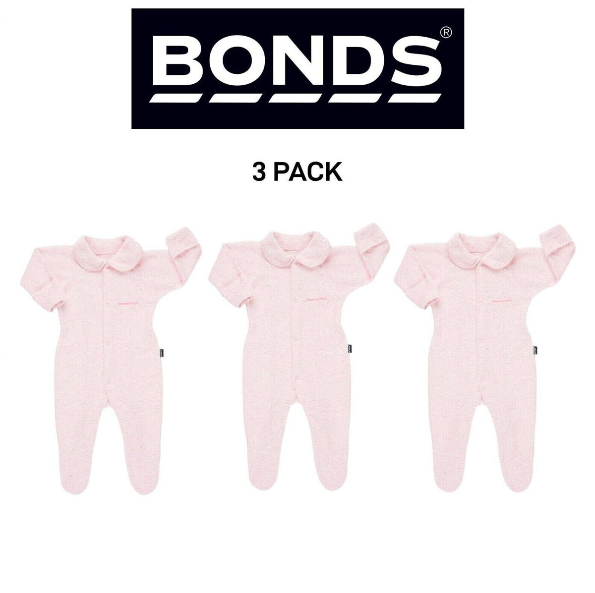 Bonds Baby Originals Poodlette Wondersuit Cosy Collar & Extra Warm 3 Pack BXEFA