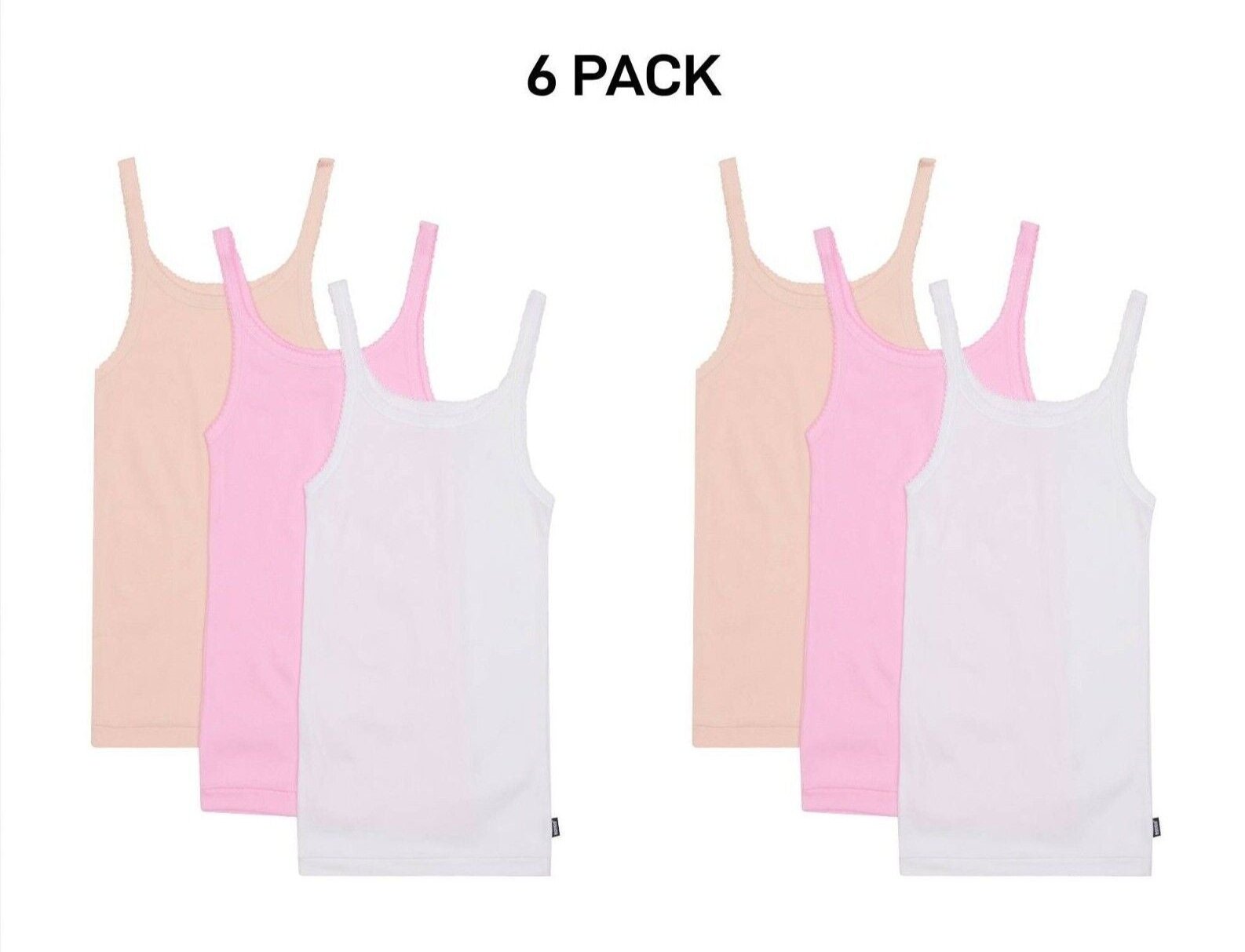 Bonds Girls Teena Singlet Super Stretchable Stay Comfortable 6 Pack UYG43A