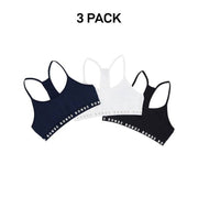 Bonds Girl Hipster Racer Crop Non-Slip Strap Racerback Shape Bra 3 Pack UWPT3A