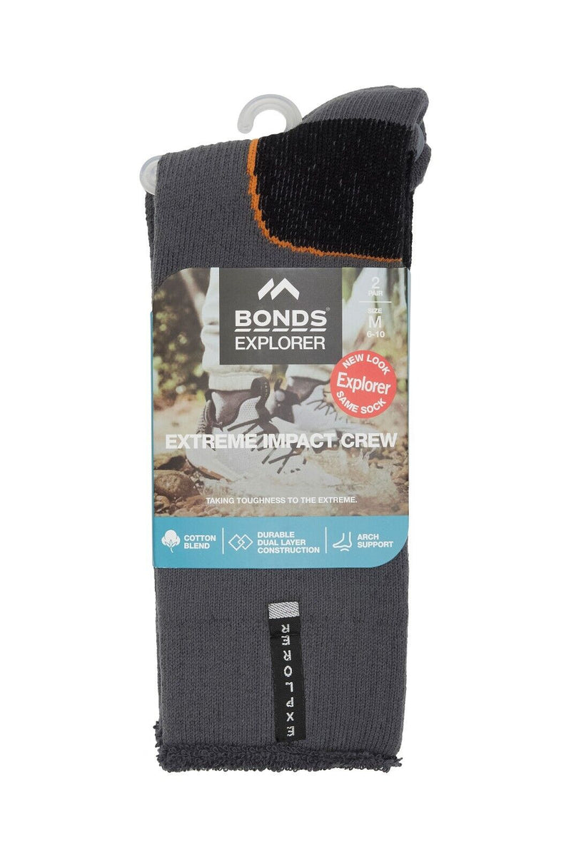 Bonds Explorer Extreme Basic Crew Breathable Warm Sock 2 Pack SZWO2W