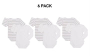 Bonds Baby Wonderbodies Long Sleeve Bodysuit Soft Warm and Covered 6 Pack BX47A