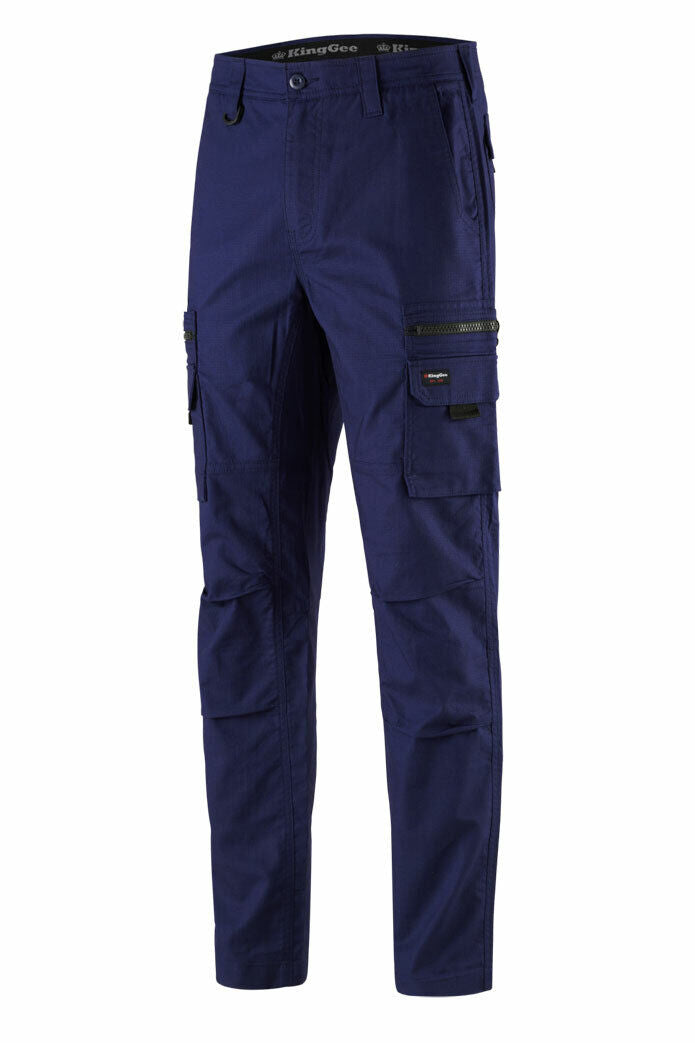 KingGee Mens N Force Pant Cotton Comfy Cargo Pants Work Stretch Denim K13001