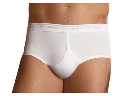 Mens Jockey Classic Y-Front Briefs 6 Pack White Cotton Comfort Support M90003