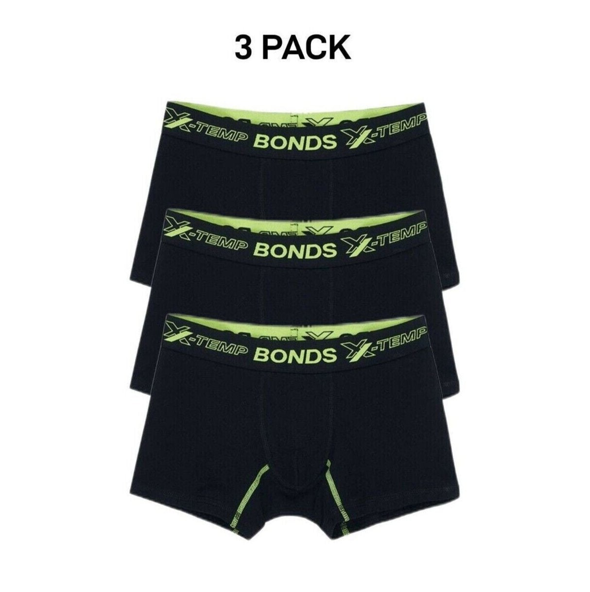 Bonds Boys X-Temp Trunk Temperature Control Dual Action Cooling 3 Pack UX4F1A