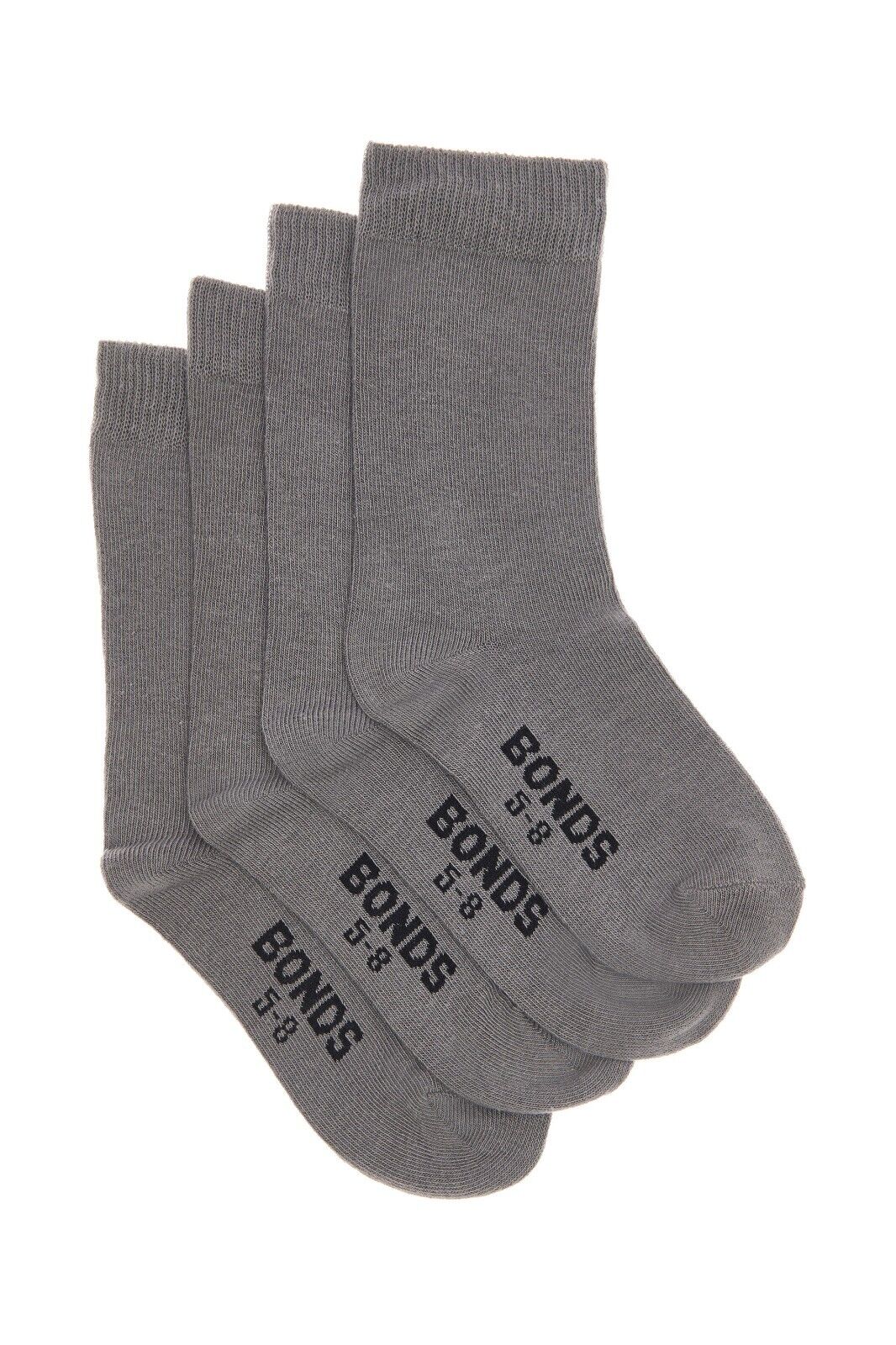 Bonds Kids School Oxford Crew Socks Comfort and Serious Softness 8 Pack R6074W