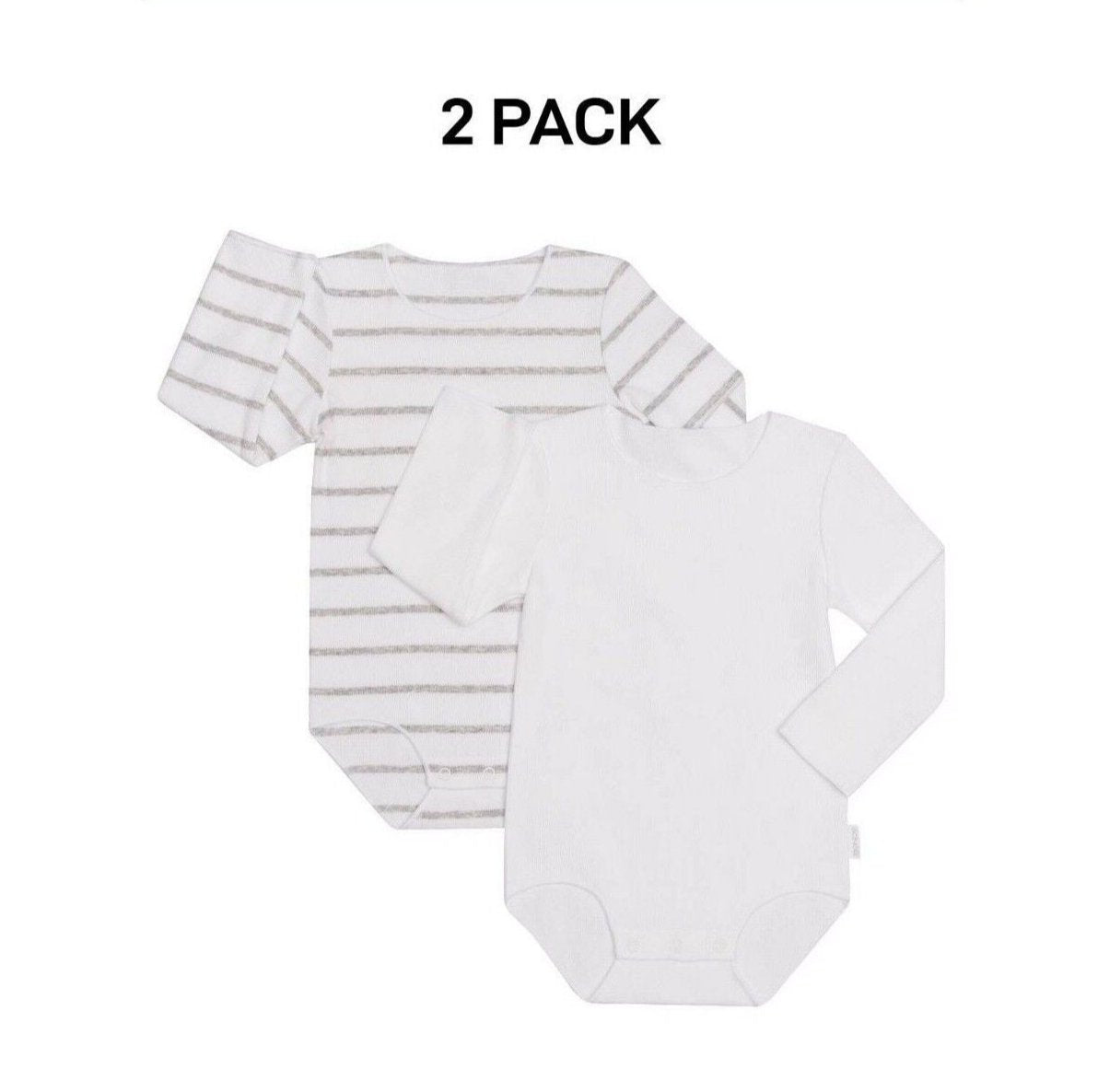 Bonds Baby Wonderbodies Long Sleeve Bodysuit Soft Warm and Covered 2 Pack BX47A
